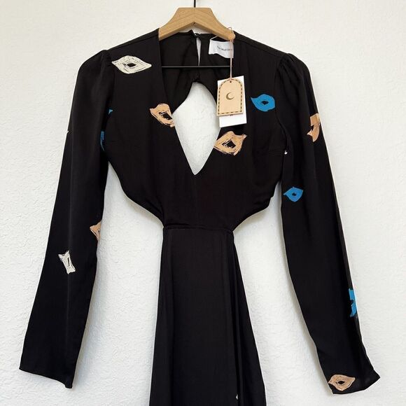 The Wolf Gang Isle Dress Long Sleeve Cutout Maxi Size XS - Picture 5 of 15